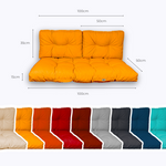 Coussins pour salon de jardin capitonné 100x50cm jaune - Deco-arts.fr