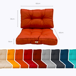 Coussins pour salon de jardin capitonné 60x60cm orange - Deco-arts.fr