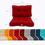 Rouge coussins capitonnés épais 60x60 cm pour fauteuils et canapés, offrant confort et style, avec assise et dossier moelleux.