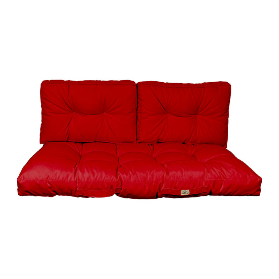 Coussins pour salon de jardin capitonné 120x60cm rouge