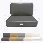 Coussins pour salon de jardin premium déhoussable 50x50cm - Gris foncé - Déco Arts