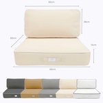 Ensemble de coussins pour fauteuils et canapés, 60x60 cm, jaune beurre, épais 12 cm, finition passepoil, Deco-arts.fr