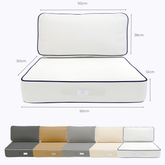 Coussins pour salon de jardin premium déhoussable 50x50cm - Blanc - Déco Arts