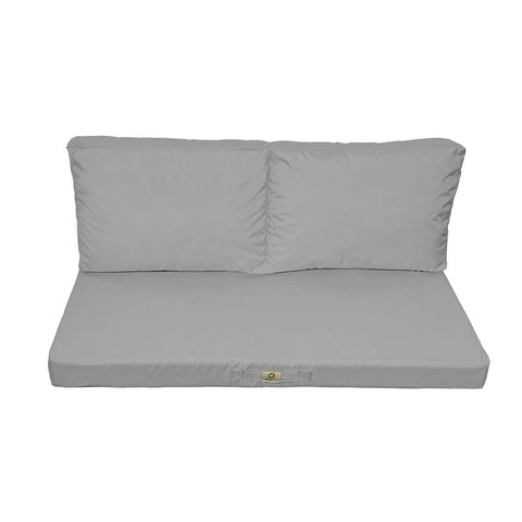 Coussins pour salon de jardin déhoussable 120x60cm Gris galet