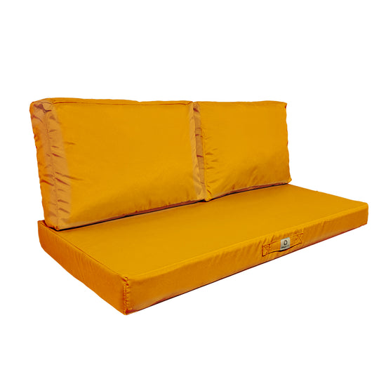 Coussins pour salon de jardin déhoussable 120x60cm Jaune