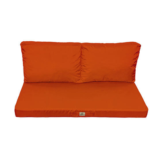 Coussins pour salon de jardin déhoussable 120x60cm Orange