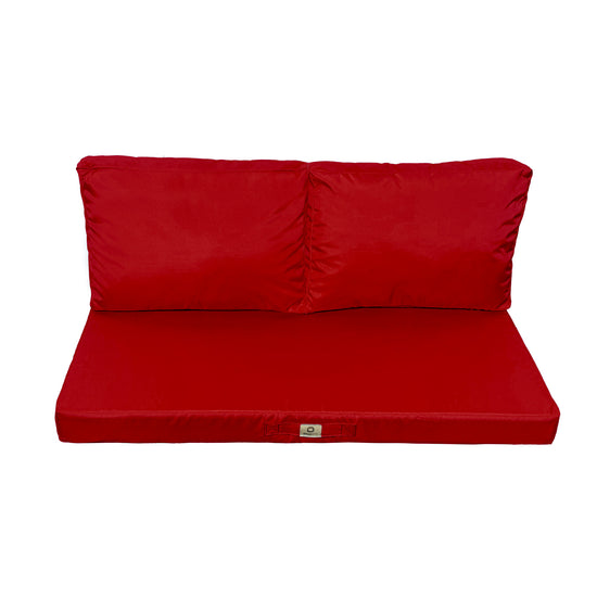 Coussins pour salon de jardin déhoussable 120x60cm Rouge