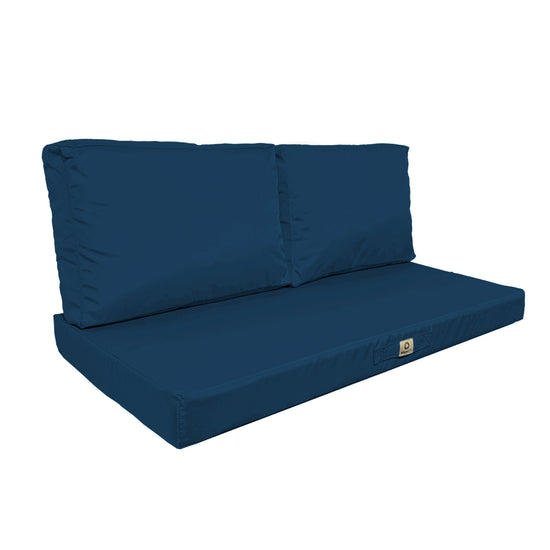 Coussins pour salon de jardin déhoussable 120x60cm Bleu pétrole