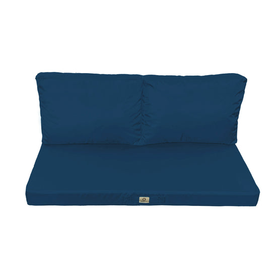 Coussins pour salon de jardin déhoussable 120x60cm Bleu pétrole