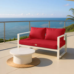 Abnehmbare Gartenlounge-Kissen 100x50cm Rot