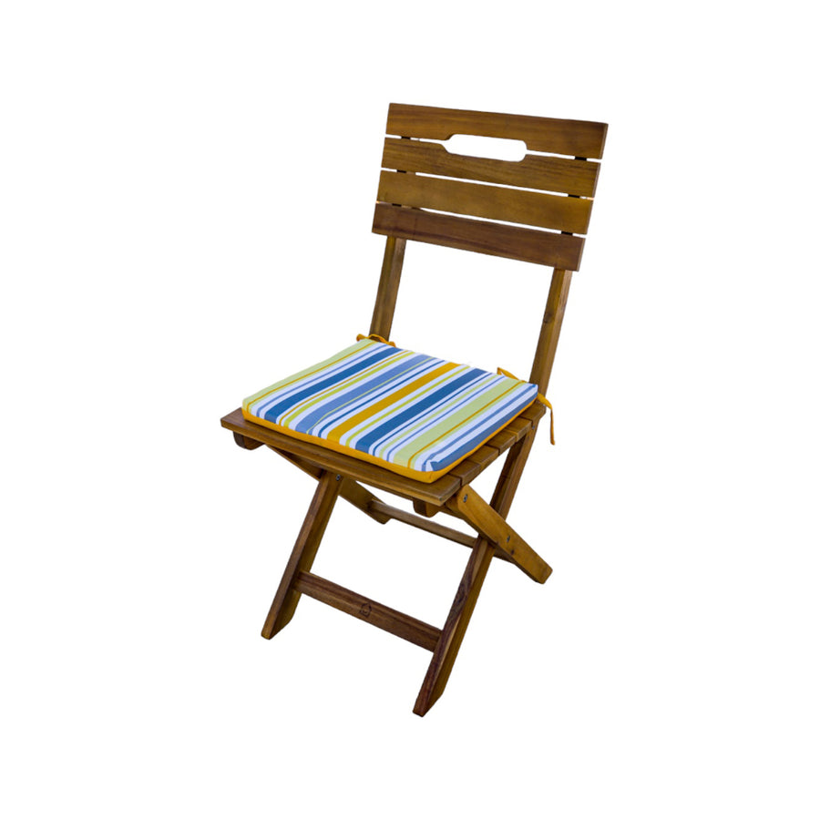 4er-Set Stuhlkissen 35x35 Motif Streifen Solaires, Polyesterstoff