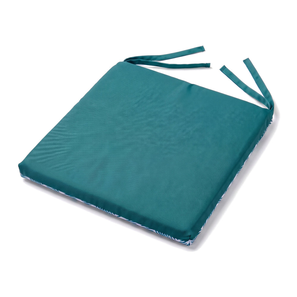 35x35 chair pad Green Geometric Pattern, reverse side