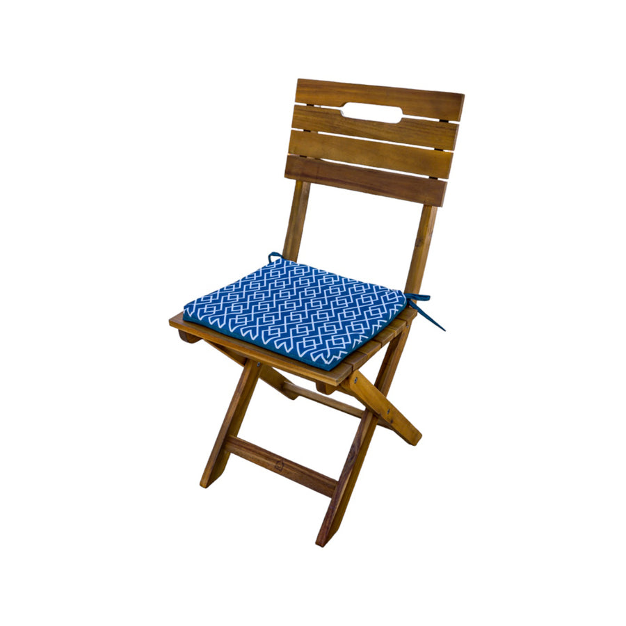 4er-Set Stuhlkissen 35x35 Motif Géométrique Grün, Polyesterstoff