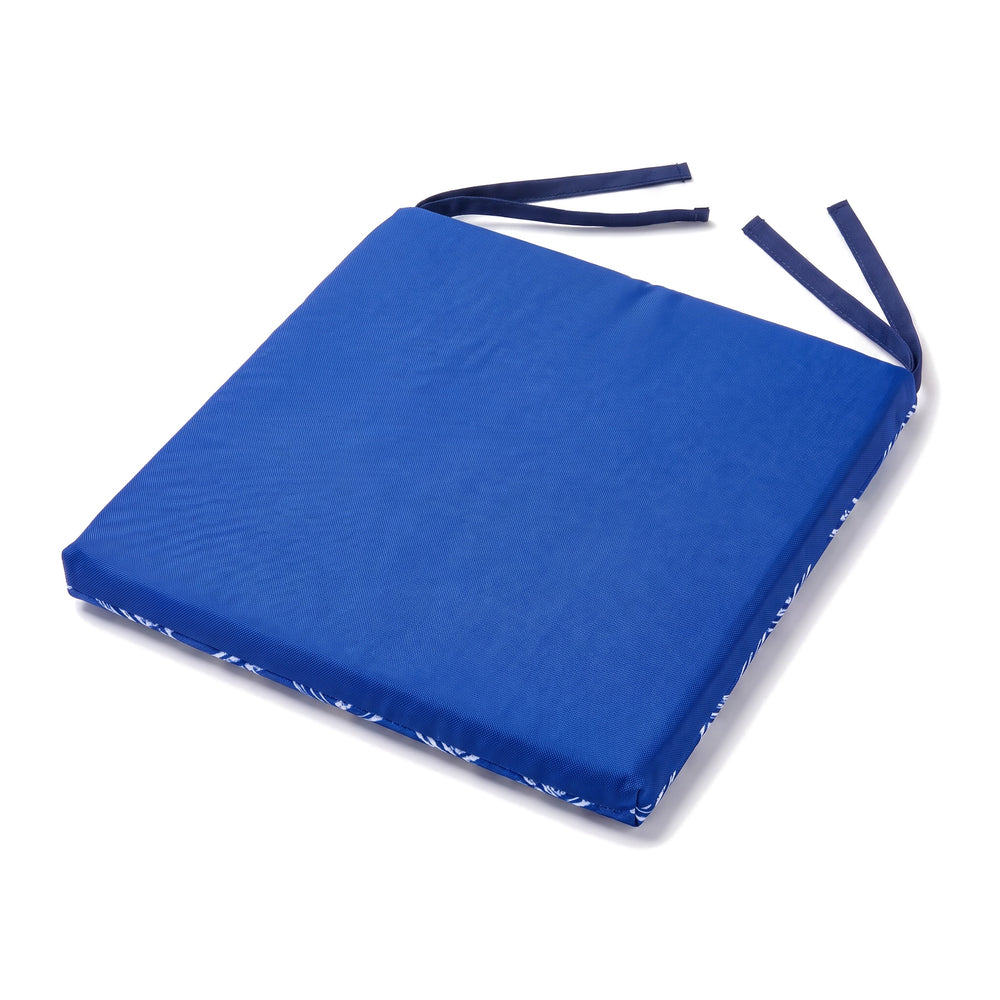 Stuhlkissen 35x35 Maritimes Muster Blau, Rückseite