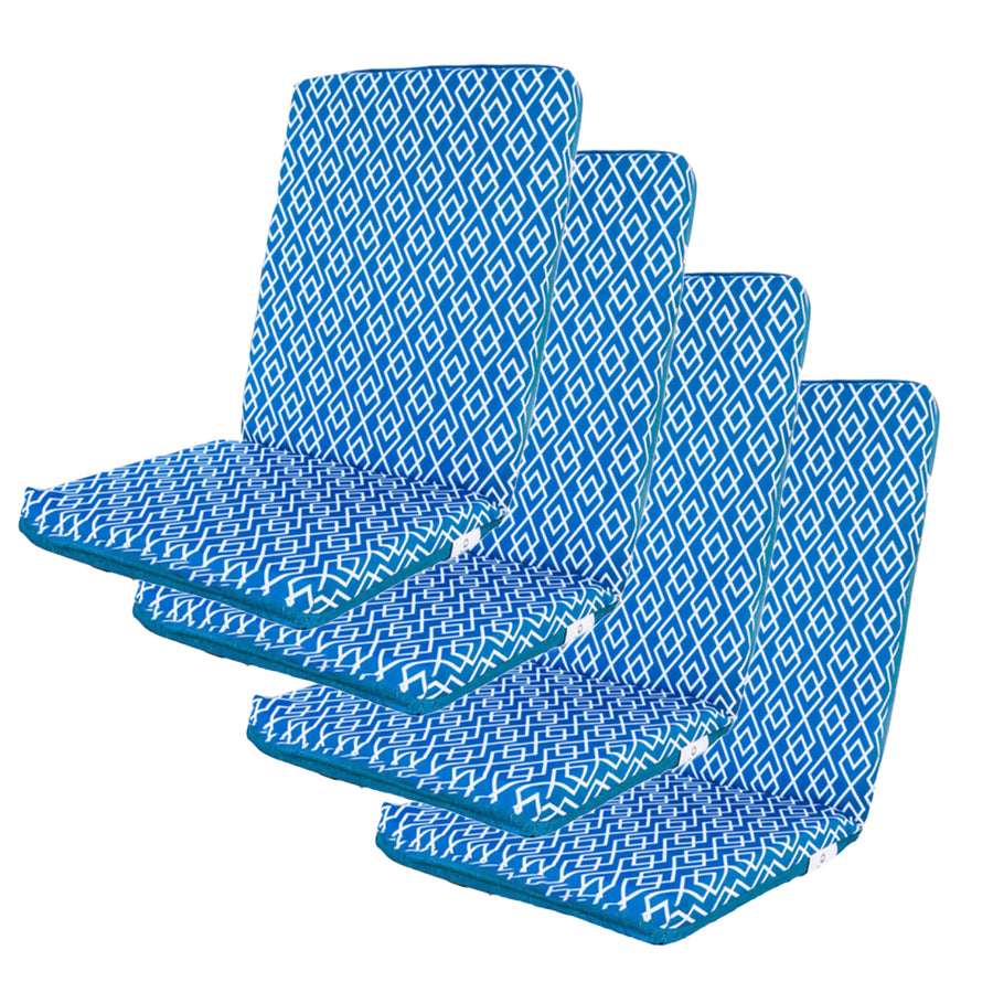 Set of 4 High-Back Chair Cushions 95x40, 5 cm thick