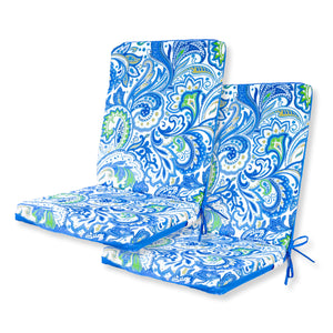 Lot de 2 Coussins Chaise Haut Dossier 95x40 - Motif Arabesque (Confort 5cm)
