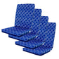 Lot de 4 Coussins pour chaises 95 x 40 cm motif Nautique Bleu - Deco-arts.fr