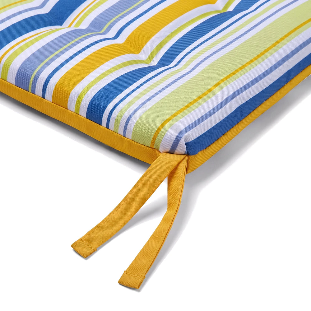 35x35 chair pad Sunny Stripes Pattern – close-up of the tie