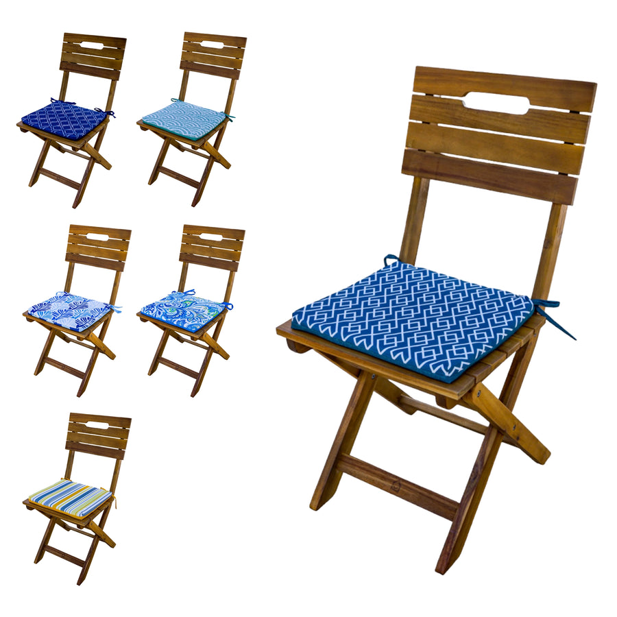 4er-Set Stuhlkissen 35x35 Motif Géométrique Grün – Foto 6