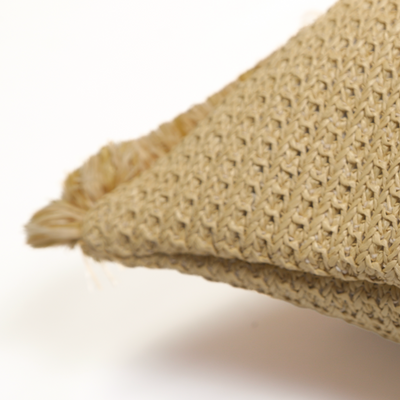 Housse de coussin 30x50 cm en effet raphia avec bandes, style bohème, pour décoration intérieure, par Deco-arts.fr