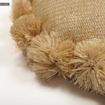 Coussin effet raphia - Forme soleil - 50x15cm - Deco-arts.fr