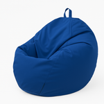 Pouf poire extérieur Déco Arts XL 110x120 cm bleu pétrole, déhoussable, imperméable, garni de billes pour salon ou jardin