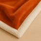 Plaid Sherpa Flanelle 480GSM 200x240 Terracotta DECO ARTS - Deco-arts.fr