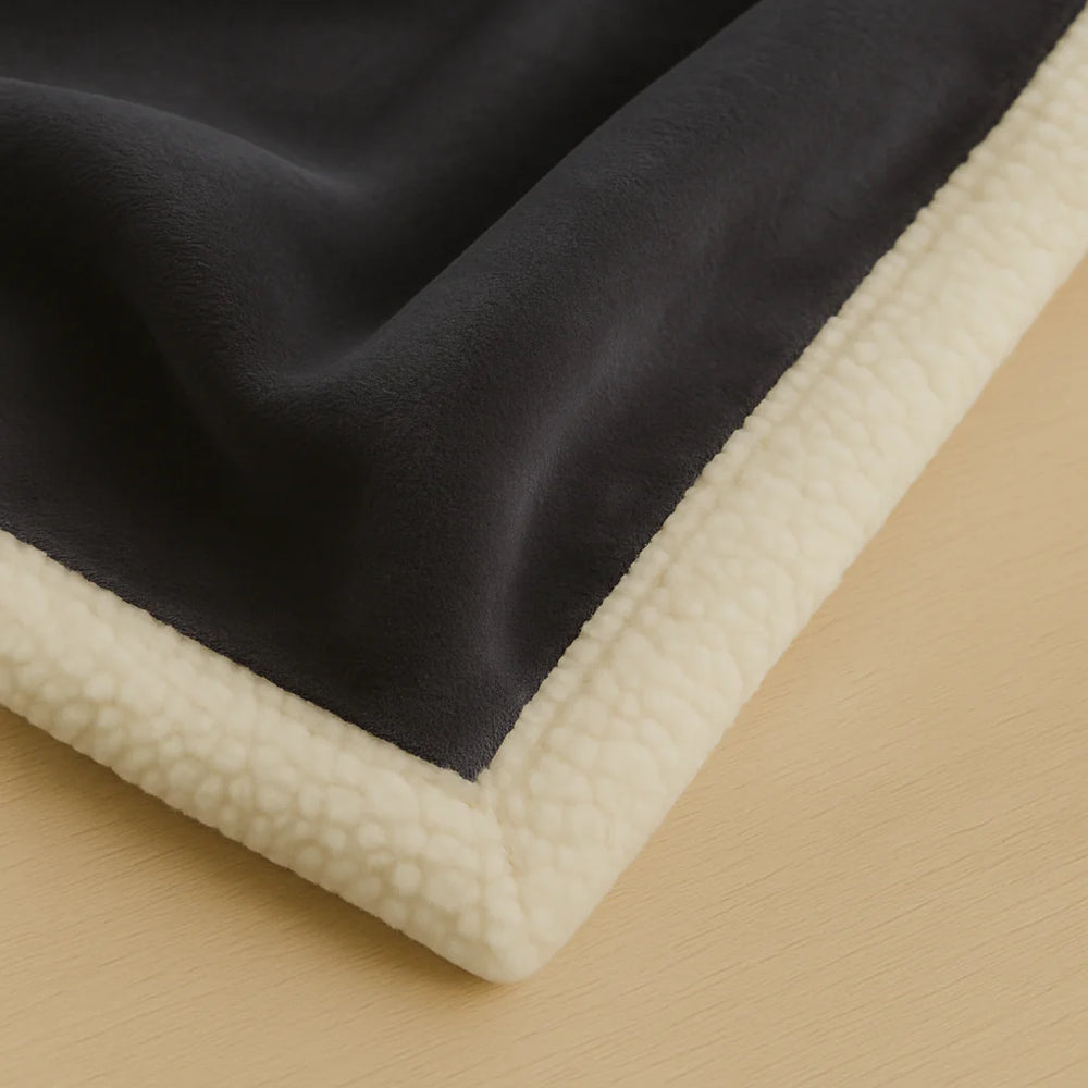 Sherpa Flannel Throw 150x200 Anthracite Grey – photo 5