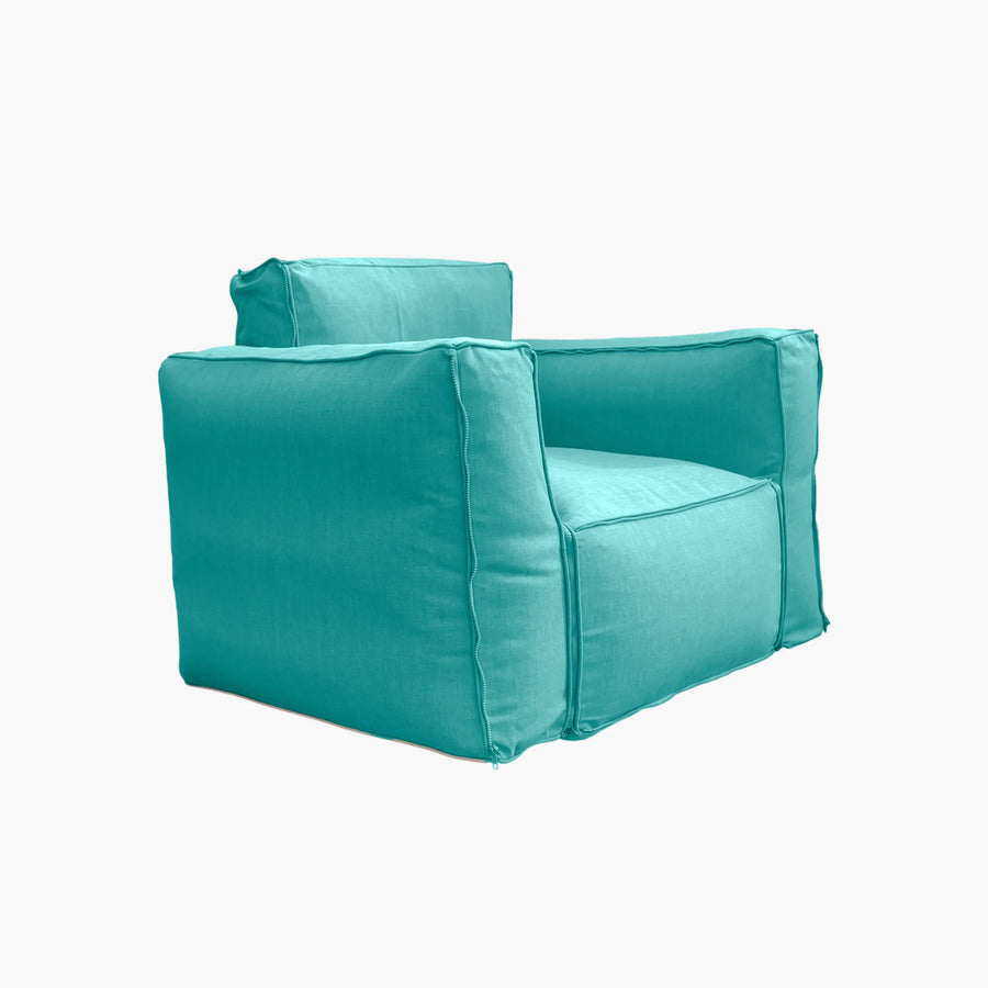 Modulaire tuinfauteuil 90x75 Caribisch Blauw – foto 9