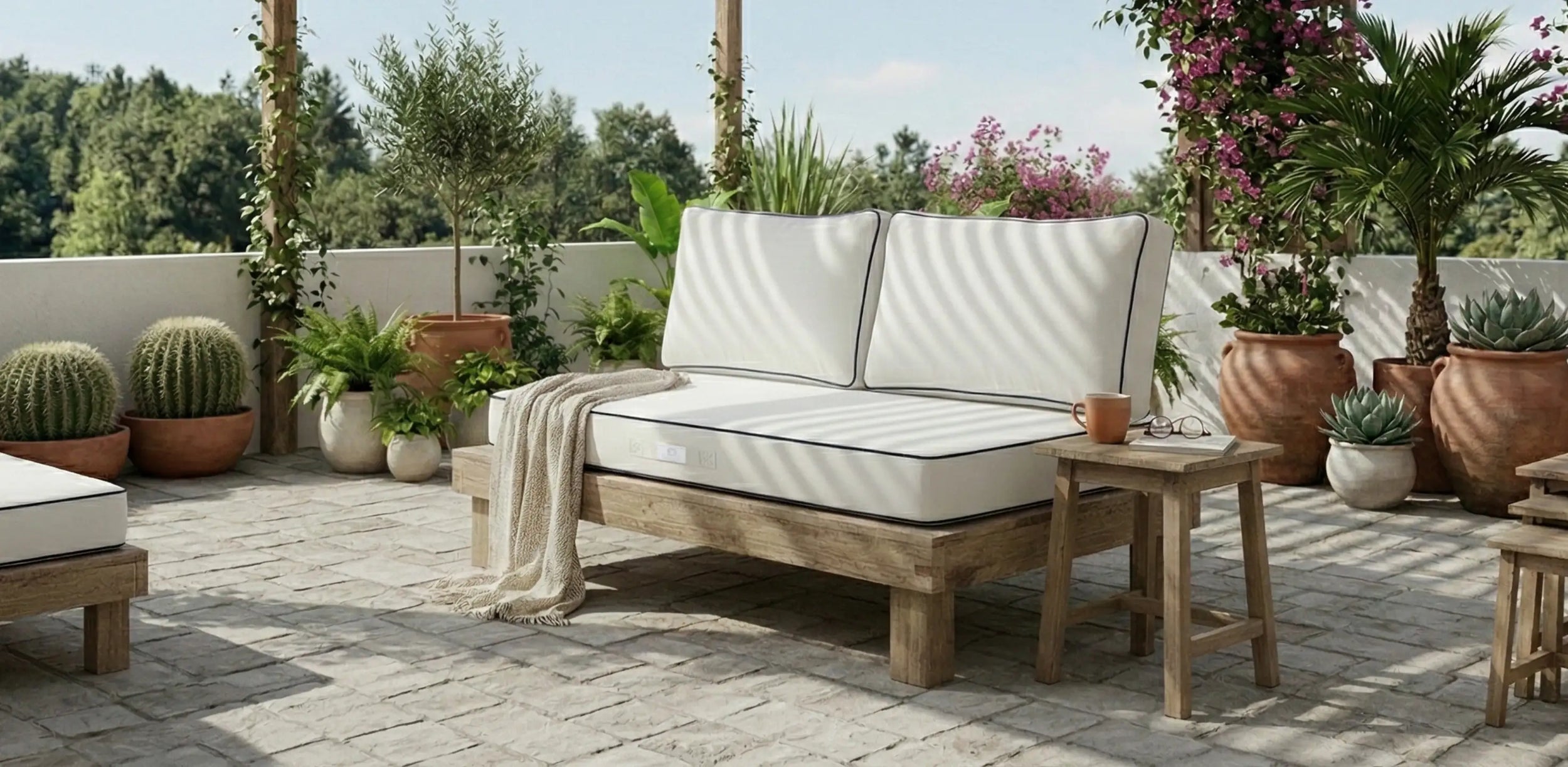 coussins pour salon extérieur