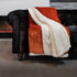 Plaid Sherpa Flanelle 480GSM 150X200 Terracotta DECO ARTS - Deco-arts.fr