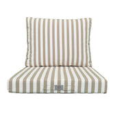 Coussins pour salon de jardin déhoussable 60x60cm - Rayure Beige - Deco-arts.fr