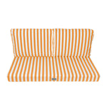Détail tissu coussin jaune