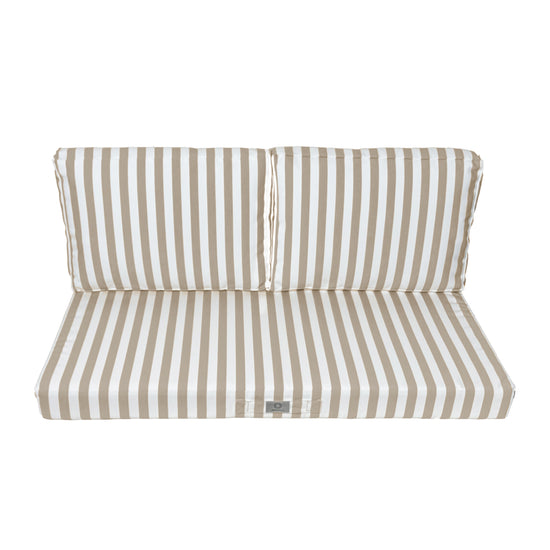 Cushions for garden furniture with removable cover 100x50cm - Beige stripe