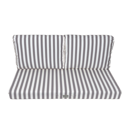 Cushions for garden furniture with removable cover 120x60cm - Dark gray stripe