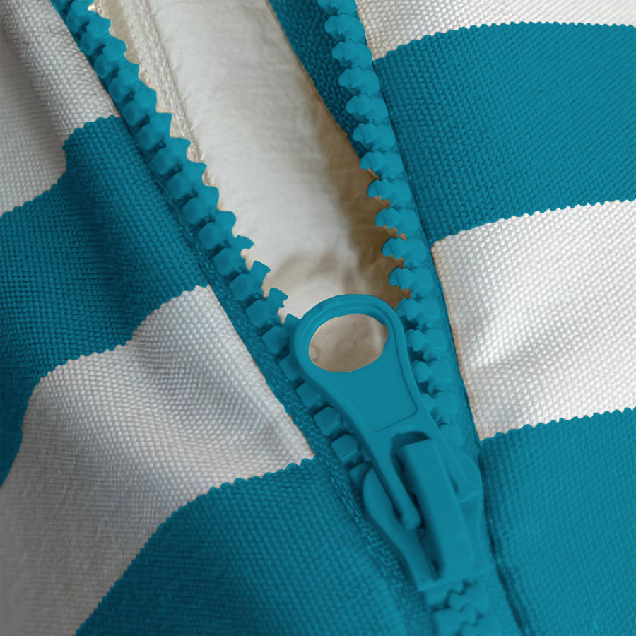 Garden Lounge Cushion Set Turquoise Stripe