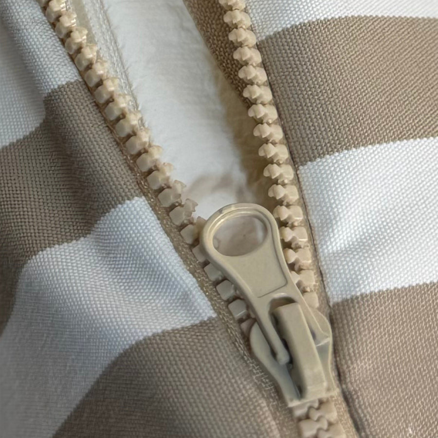 Ensemble Coussins Salon Jardin Rayure Beige