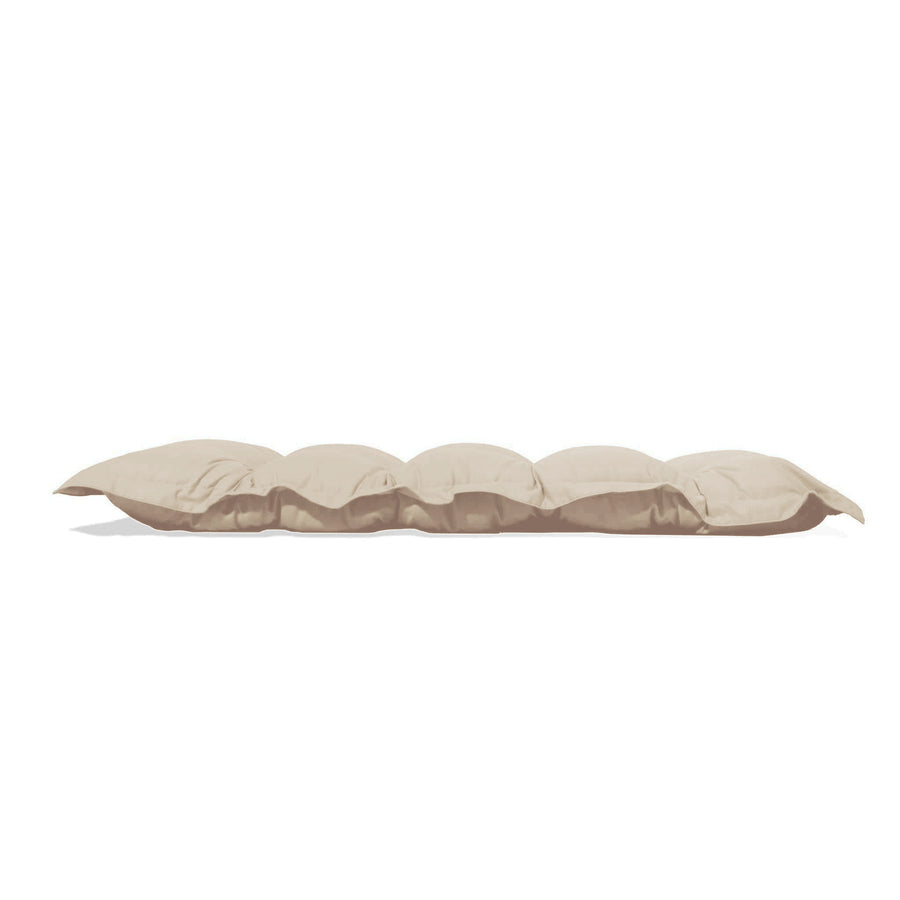 Tufted Bench & Floor Cushion 120x60 Beige, removable cover