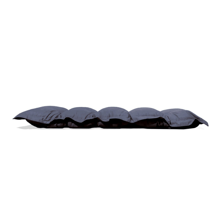 Coussin Banc & Sol Capitonné 120x60 Gris Carbone, housse déhoussable