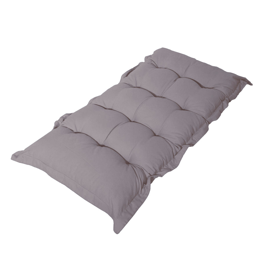 Coussin Banc & Sol Capitonné 120x60 Gris Galet, épaisseur 10 cm