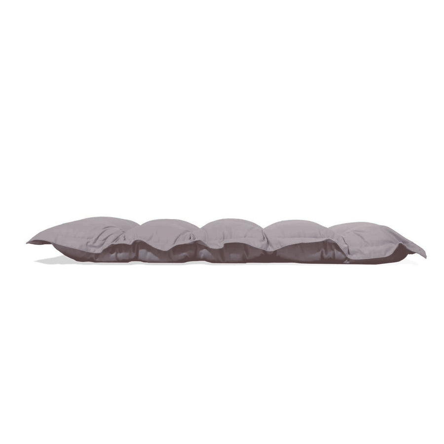 Coussin Banc & Sol Capitonné 120x60 Gris Galet, housse déhoussable