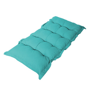 Coussin Banc & Sol Capitonné 120x60 Bleu Caraïbes - Épais 10cm (Polyvalent)