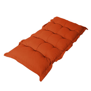 Coussin Banc & Sol Capitonné 120x60 Orange - Épais 10cm (Polyvalent)