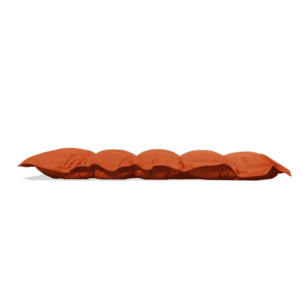 Coussin capitonné Confort Intérieur Extérieur 120x60cm - Orange - Deco-arts.fr