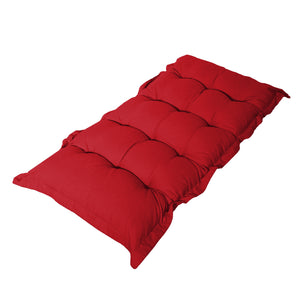 Coussin Banc & Sol Capitonné 120x60 Rouge - Épais 10cm (Polyvalent)