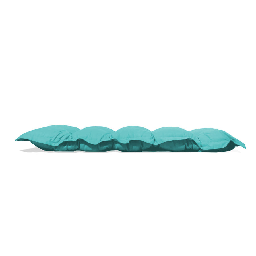 Coussin Banc & Sol Capitonné 120x60 Bleu Caraïbes, housse déhoussable