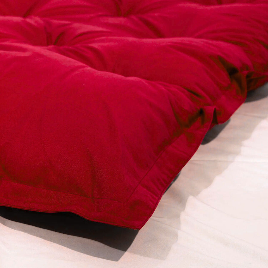 Matelas de Sol XXL 195x100 Rouge, tissu polyester
