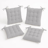 Lot de 4 Galettes de chaise 40 x 40 cm - Gris clair - Deco-arts.fr