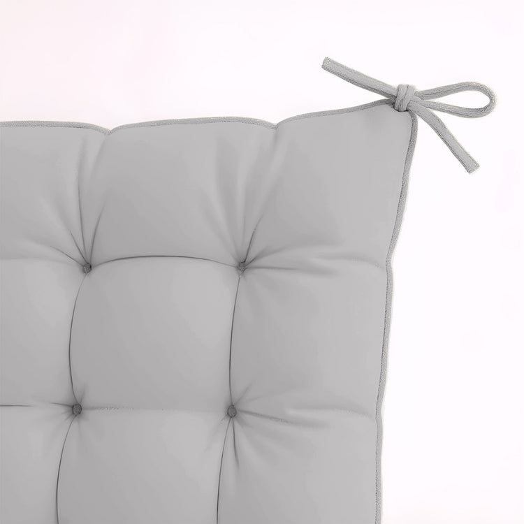 Lot de 4 Galettes de chaise 40 x 40 cm - Gris clair - Deco-arts.fr