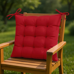 Set of 4 Chair cushions 40 x 40 cm - Chili red
